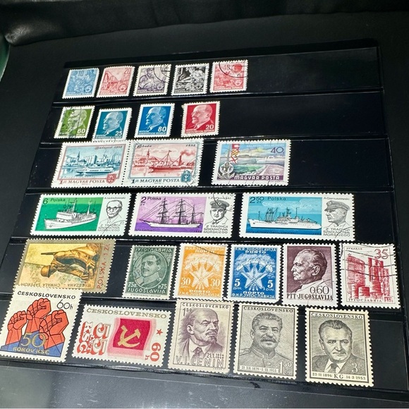 Cold War & WWII Era Europe Stamp Collection – Hungary, Poland, Yugoslavia, Czech - Picture 2 of 15